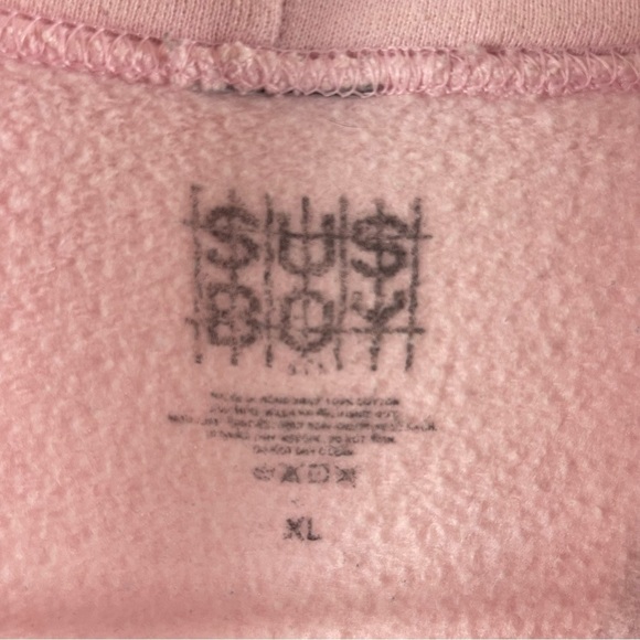 Lil Peep x Sus Boy XL Soft Pink Graphic Pullover Demon Hellboy Hoodie Rap Hiphop - Picture 7 of 8